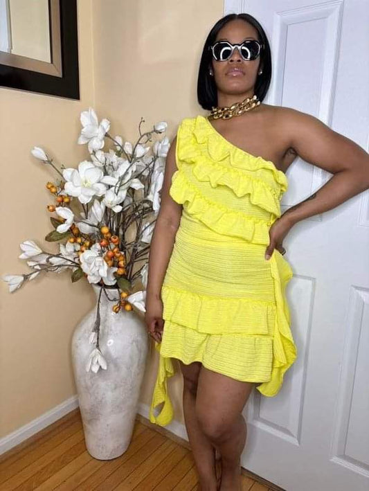 Yellow Halter Top Dress