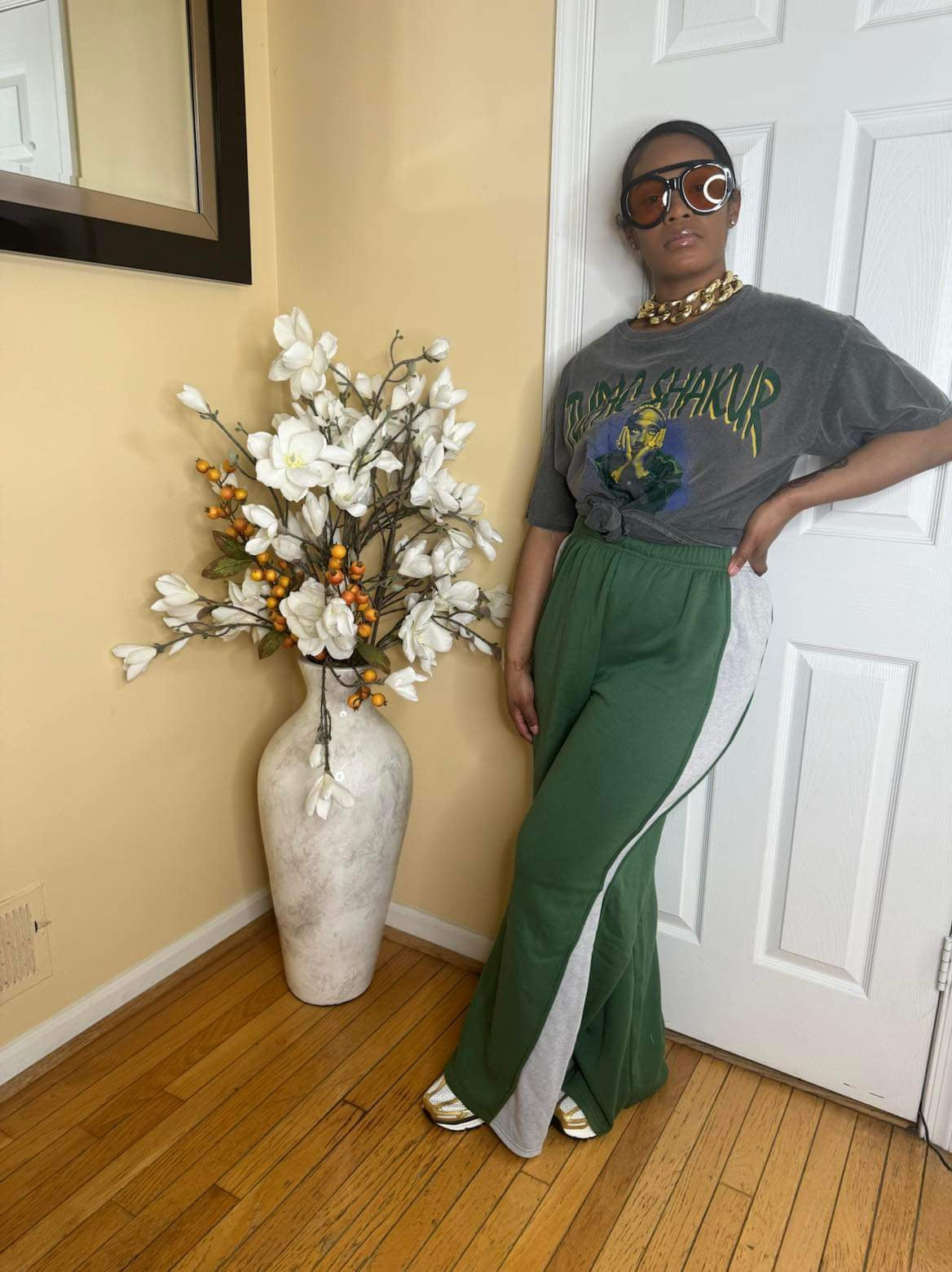 Green Casual Sweatpants