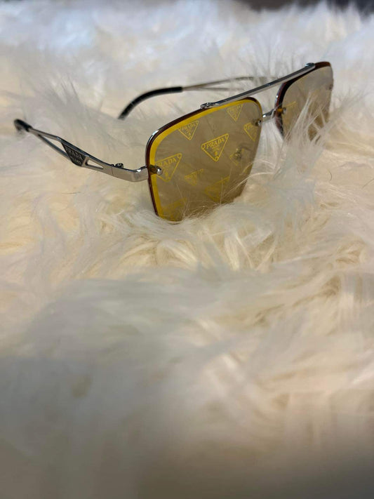 INSPIRE Silver Prada Yellow Lenses