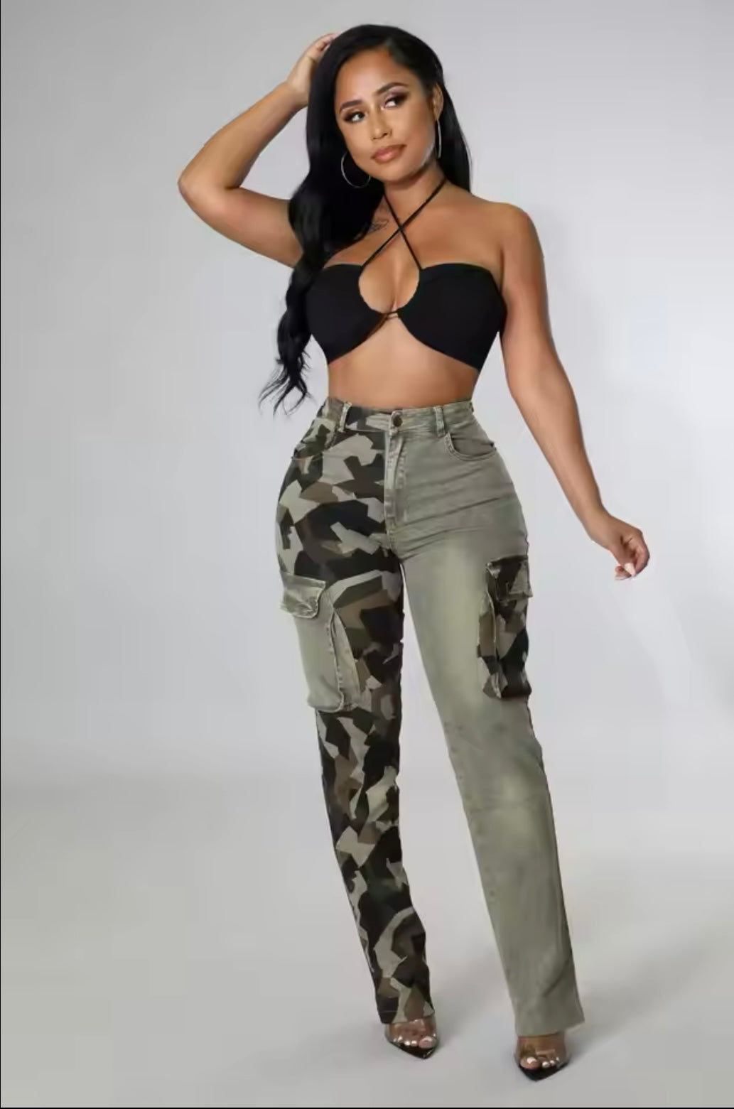 Camouflage Windbreaker Jeans